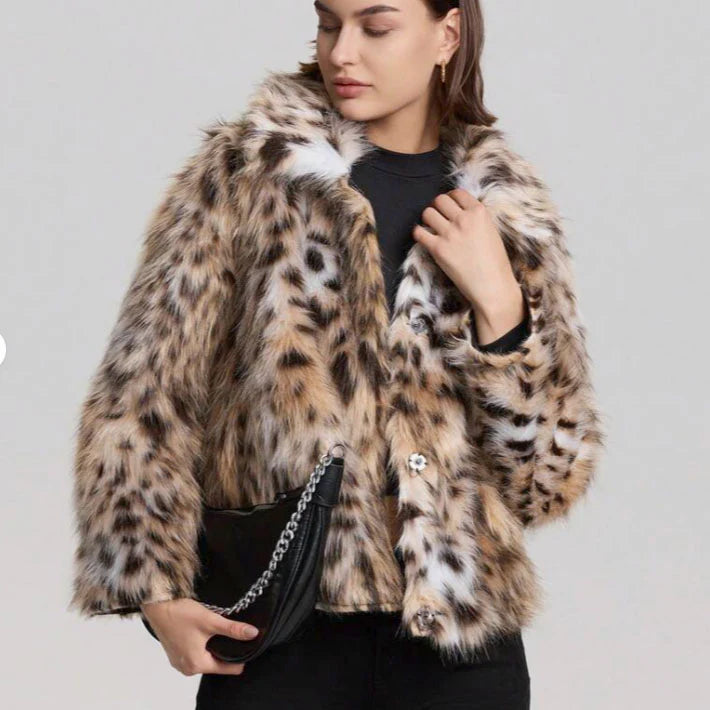 GLAMOUR - Felljacke Leopard