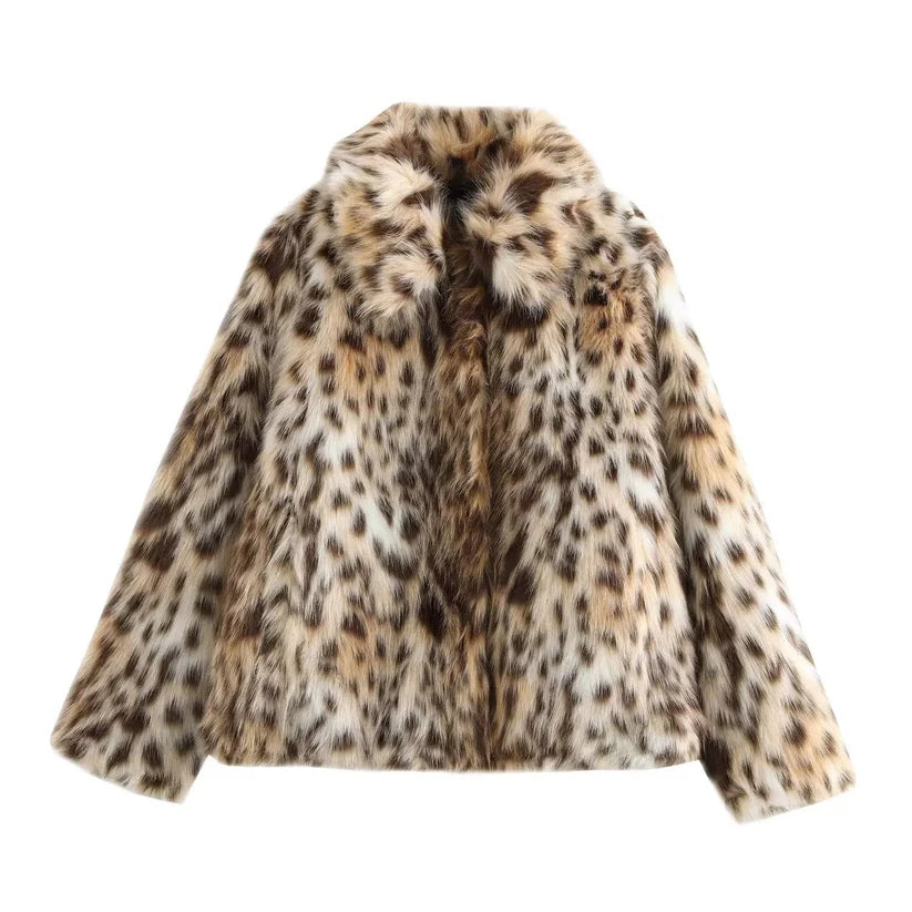 GLAMOUR - Felljacke Leopard