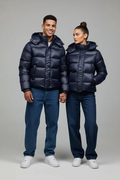 NEVEA - Daunen Pufferjacke Unisex Schwarz